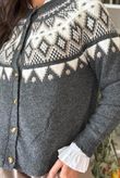 Fair Isle Cardigan Grey